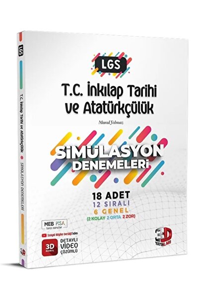 3D Yayınları LGS 3D Simülasyon İnkılap Tarihi ve Atatürkçülük Denemeleri