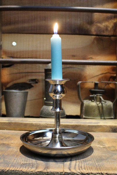 TURNA BAKIR Vintage Mumluk & Şamdan Düz Nikel Turna2610-3