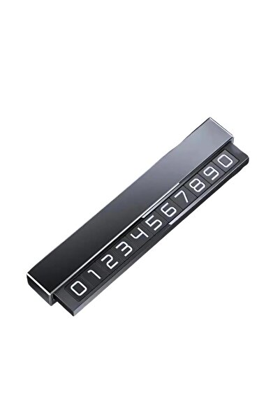 Polham Metal Premium Araç İçi Geçici Park için Telefon Numaratörü, Gizlenebilir Araç Numaratörü Füme