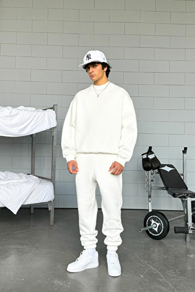 BayBayan Ανδρικό Basic Daily Seasonal Trend Σετ φόρμας Crew Neck