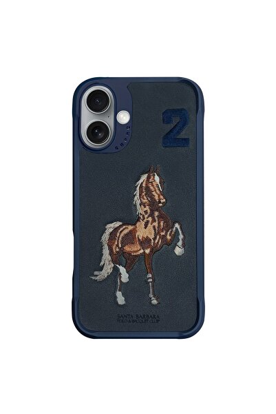 Santa Barbara Polo & Racquet Club Sbprc iPhone 16 Uyumlu Kılıf 3Boyutlu PU De...