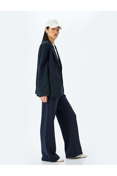 Koton Raised Pocket Detailed Comfortable Fit Elastic Waist Sweatpants