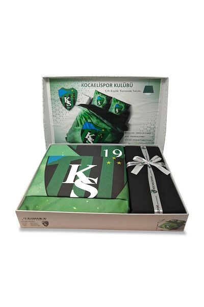 Cix Spor Set cuvertură dublă cu licență Kocaelispor Verde-Negru