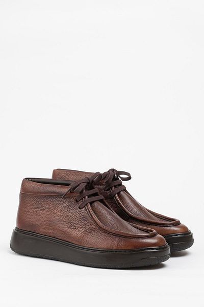 Galliano Shoes Nara Genuine Leather Brown Floater Eva Ready Sole Boots