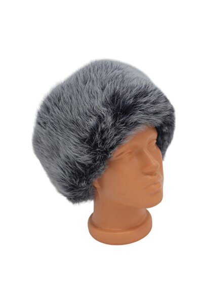 AbbasShop Toskana Deri Börk Bere Kürklü Börk Erkek Börk Kadın Börk Boz Renkli