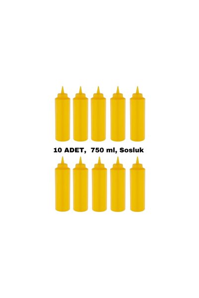 GastroPlast 10 Adet, 750 ML, Fişek Plastik Sosluk, Ketçap, Mayonez, Hardal, B...