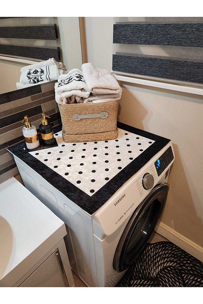YTR HOME Πλένεται πλυντήριο ρούχων Κάλυμμα στεγνωτηρίου προστατευτικό χαλάκι αντιολισθητικό κουκκίδα βάσης