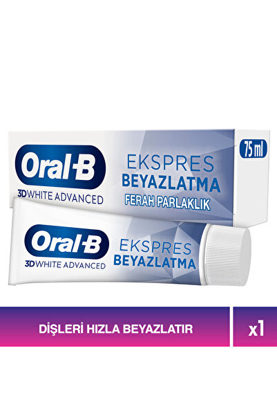 Oral-B Pro 3D White Advanced Ekspres Beyazlatma Ferah Parlaklık Diş Macunu 75 ml