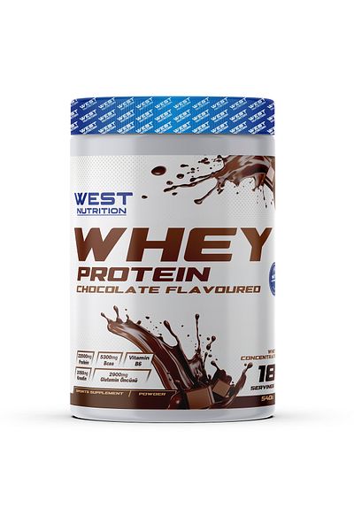 West Nutrition 540g Chocolate Flavored Whey Protein Powder - 18 Servings