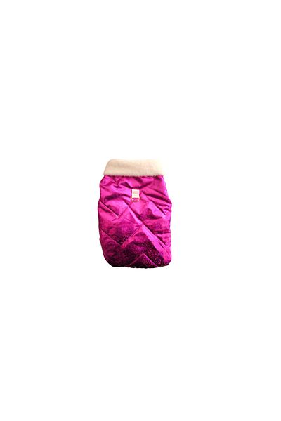 atelyu Cat Dog Clothes Pink Fiber Padded Coat Vest Raincoat