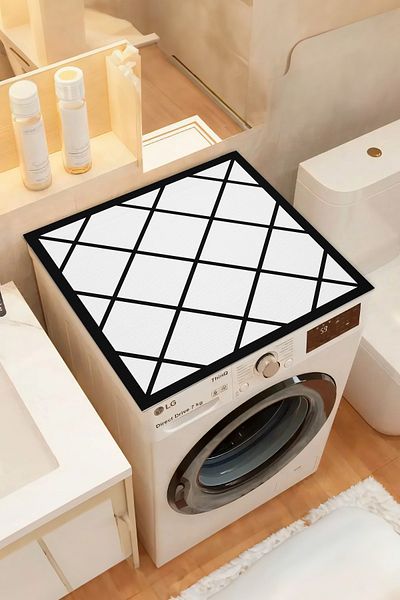 YTR HOME Πλένεται πλυντήριο ρούχων Κάλυμμα στεγνωτηρίου προστατευτικό χαλάκι αντιολισθητικό κουκκίδα βάσης