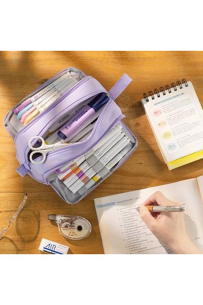 GlassySKY Oxford Cloth Large Capacity Pencil Case-Pen Holder, School, Office College Supplies Storage