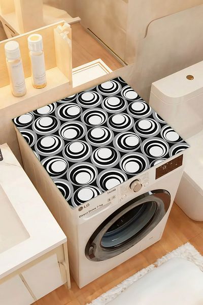 YTR HOME Πλένεται πλυντήριο ρούχων Κάλυμμα στεγνωτηρίου προστατευτικό χαλάκι αντιολισθητικό κουκκίδα βάσης
