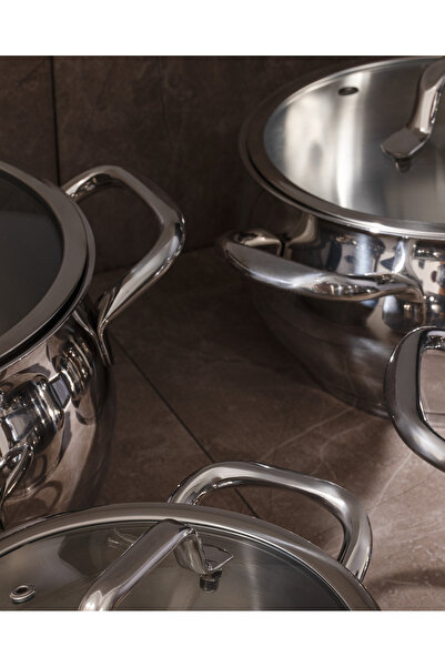 Madame Coco Vera 8 Parça Tencere Seti - Çelik