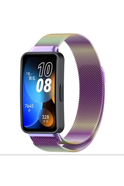 Mi7a Huawei Band 8 Kordon Metal Mıknatıslı Hasır Kayış