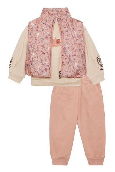 HAUSEkids 1-4 Years Old Powder Flower Girl's 3-Piece Set - Powder