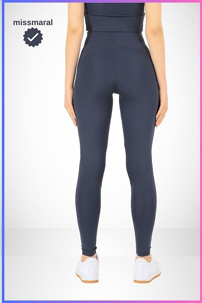 missmaral Anthracite Slim Fit Oslo κολάν - Αθλητικό μοντέλο με ψηλή μέση και λίκρα με λεπτομέρεια Flatlock 1090