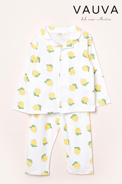 Vauva Çocuk Pijama Takımı Kız Erkek Çocuk Uzun Kollu Baskılı Çıtçıtlı Pijama Takımı