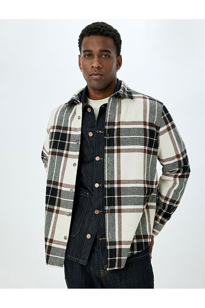 Koton Buttoned Plaid Patterned Standard Fit Lumberjack Shirt