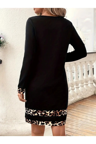 Modayakamoz Dámské elegantní šaty s dlouhým rukávem na novou sezónu