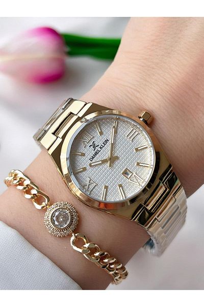 Daniel Klein Steel Band 30 Mt Water Resistant Wrist Watch Bracelet Gift