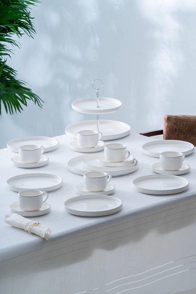 ACAR Sierra 6-Person Silver Brunch Set - 20 Pieces