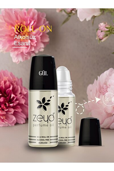 zeyd Gül Kokusu Alkolsüz Esans 35 ml Parfüm Esansı Roll-on EDP Esansiyel Yağ ...