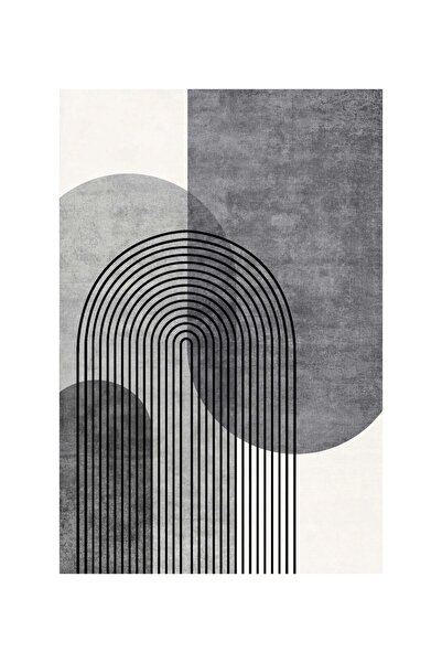 Decomia Home Dijital Kaymaz İskandinav Yıkanabilir Siyah Gri Bej Salon Halısı Mutfak Halısı Balkon Halısı Yolluk