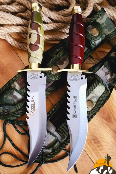 LAZBİSA Kamando Outdoor Kamp Bıçağı Çakısı Kılıflı Piknik Bıçak Çakı Mutfak Ş...