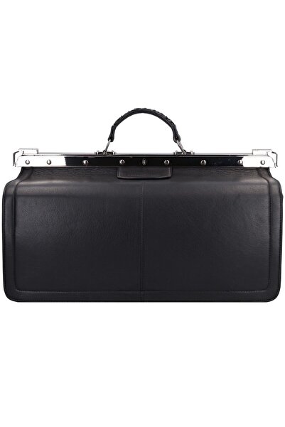 Greenland Nature Schwarzer Nappa Doctorkoffer LED 48 cm