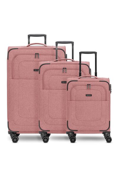 REDOLZ Essentials 12 Three Set 4 Rollen Kofferset 3-teilig Mit Dehnfalte