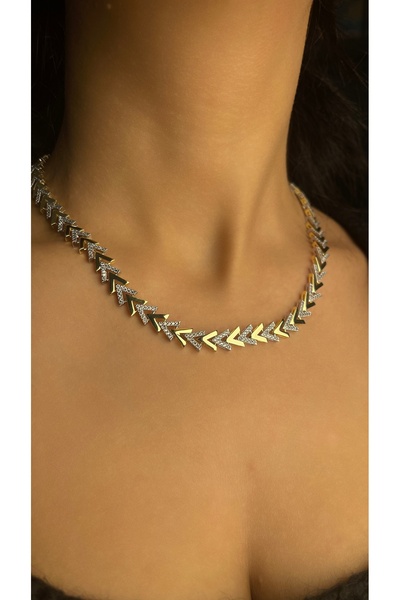 Çelik Vip Kolye Taşlı