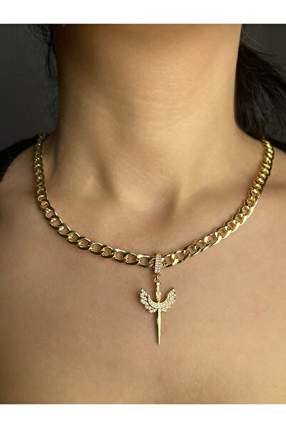 Çelik Angel Bird Charm Necklace