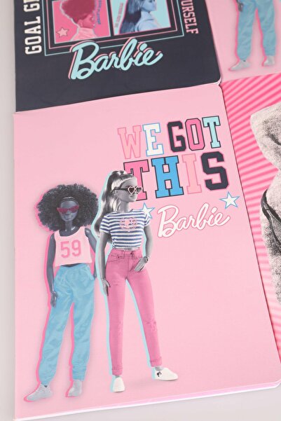 Barbie Single A4 60 Sheets Striped Notebook Licensed With Dekomus