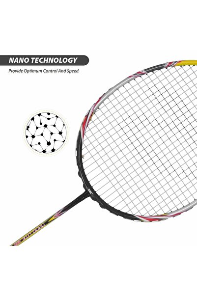 DSC Nano Lite 900 Badminton Racquet | Lightweight Graphite | Enhanced Performance | Full Cover