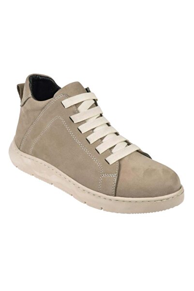 pullman Divadonna Hakiki Deri Üzeri Lastikli Kısa Kadın Bot BL-8471   VİZON NUBUK