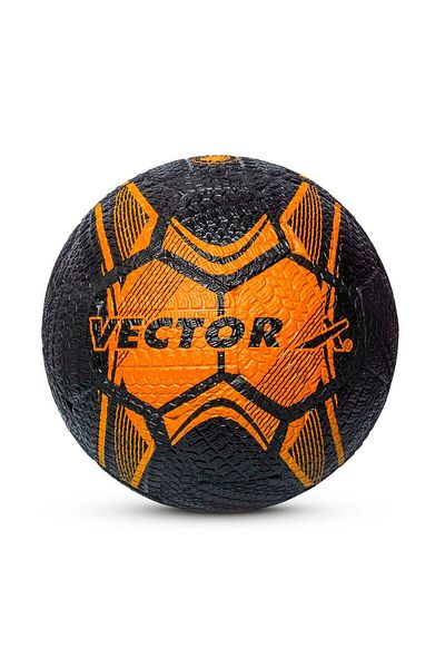 Vector X Street Soccer Rubber Moulded Football Size-5 | Orange, Black | Soccer Ball | Training Football