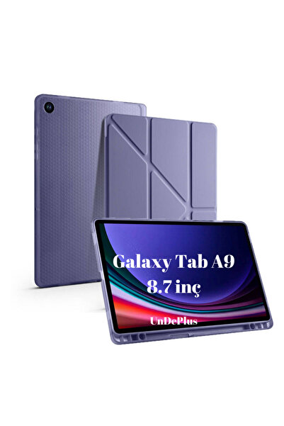 UnDePlus Galaxy Tab A9 8.7inç Uyumlu Kılıf Kalem Bölmeli Trifolding Case X110...
