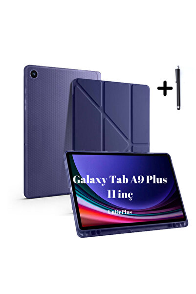 UnDePlus Samsung Galaxy Tab A9 Plus X210 X216 X218 Uyumlu Kılıf Kalem Bölmeli Trifolding Case Kalem