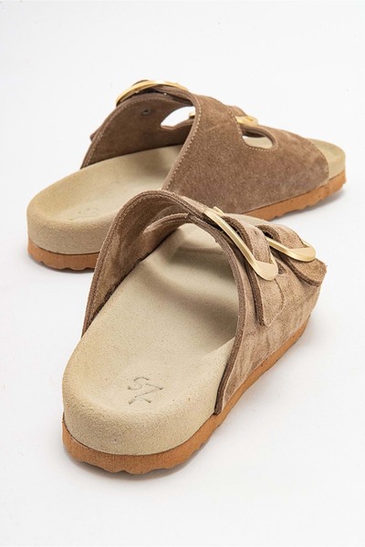 Zeyn 7543 Γυναικείες δερμάτινες παντόφλες