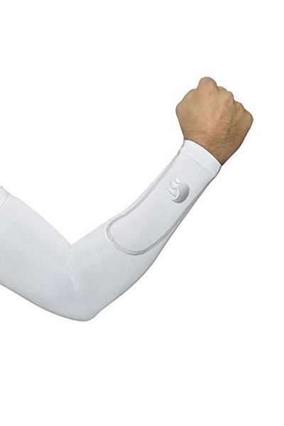 DSC Compression Arm Sleeve | Medium (WHITE) | Sports Gear | Arm Support For Athletes