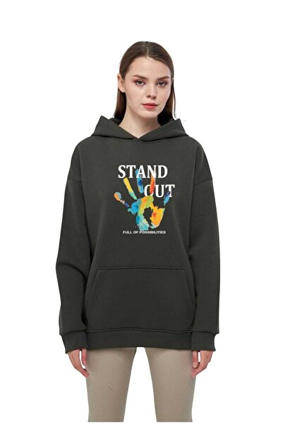 YÜKSEL IŞIK Унісекс худі з капюшоном - з принтом, 100% бавовна