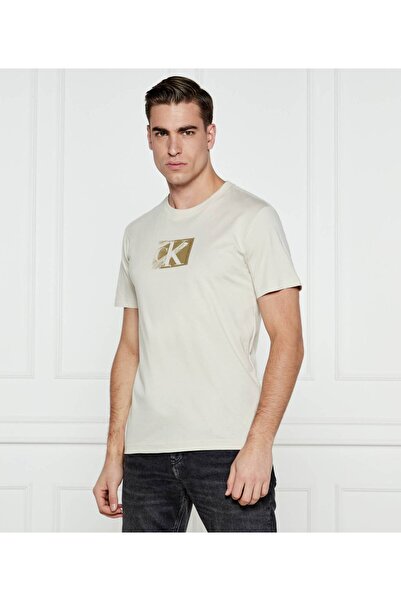 Calvin Klein Erkek Nevürlü Yaka Kısa Kollu Baskılı Gri T-Shirt J30J327077-PDH