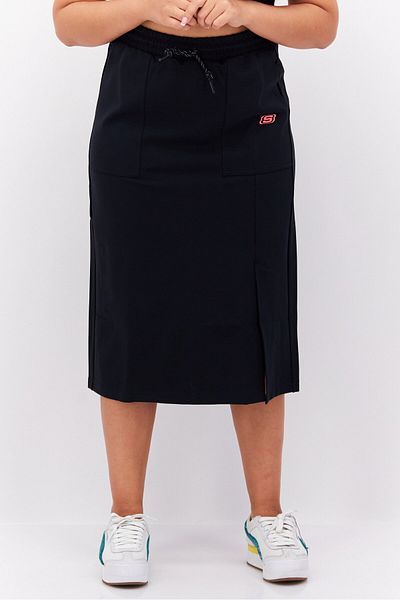 SKECHERS Women Sportwear Fit Brand Logo Outdoor Skirt, Black