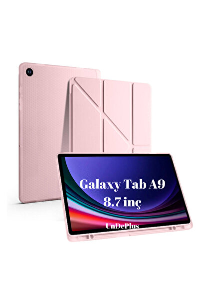 UnDePlus Galaxy Tab A9 8.7inç Uyumlu Kılıf Kalem Bölmeli Trifolding Case X110 X115 X117