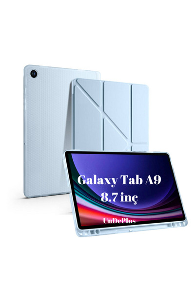 UnDePlus Galaxy Tab A9 8.7inç Uyumlu Kılıf Kalem Bölmeli Trifolding Case X110...