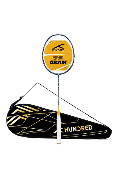 Hundred Cult 79 Carbon Fibre Unstrung Badminton Racket | Full Cover | Intermediate Players | Durable Build