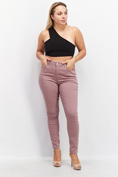 Market And Spruce Women Olivia Skinny Fit Mid Rise Solid Jeans, Purple