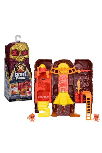 Treasure X Lost Lands Skull Island Lava Tower Micro Playset | 15 Levels | Adventure Toy | Kids Playset