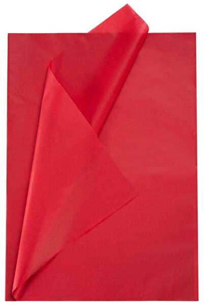 Sunalis - Kırmızı Hışır Kağıt (Pelur Kağıt) 50x70 (10 Adet)